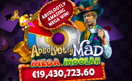 Absolootly Mad Mega Moolah (Microgaming) Breaks Record with €19.4M Jackpot