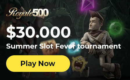 Enjoy a great Summer Slot Fever tournament at Royale500 Casino and get a slice of $30,000!