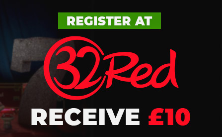 Register at 32Red Casino and Receive £10 Completely Free!