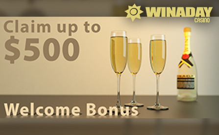 Register and Claim up to $500 at WinADay Casino