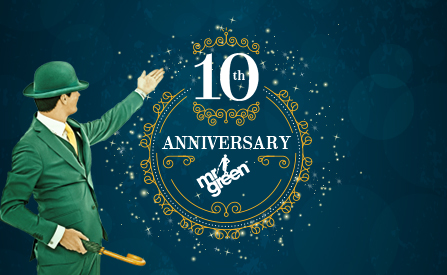 Celebrate Mr Green’s 10th Anniversary