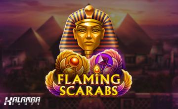 Delve into the Flaming Scarabs Slot by Kalamba Games 