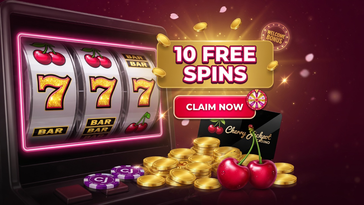 Unlock 10 Free Spins at Cherry Jackpot Casino