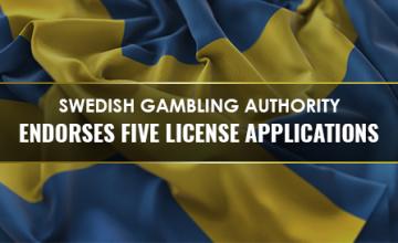 The Swedish Gambling Authority Has Endorsed Five License Applications 