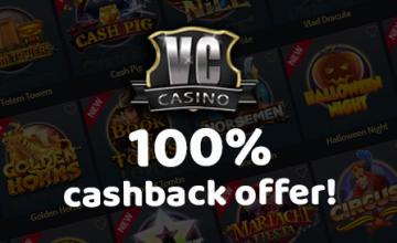 Vegas Crest Casino Offers 100% Cashback 