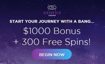Genesis Casino – Astronomical Welcome Bonus 